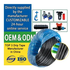 Agricultural HDPE Drip Irrigation Pipe Plastic Water Polyethylene Drip Line Drip Tape Pipe for Garden Farm Potatoes Peppers Onions
