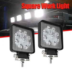 4 Inch 48W LED Work Light Aluminum Spot Flood Waterproof Driving Lamp for Offroad SUV Boat 4x4 4WD 12V Auto Exterior Lighting