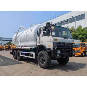Reliable Dongfeng 6*6 Awd Chassis 15m3 Vacuum Tank 15000litres Sewage Suction Cleaning Sewer Truck for Sale Option Italy Moro Vacuum Pump