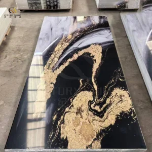 PVC UV Marble Sheet Coating Wall Panel Marble PVC Board Carbon Slate Marble