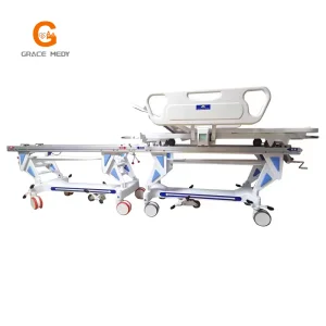 Hospital ABS Patient Transfer Trolley Stretcher for Emergency Room Hydraulic