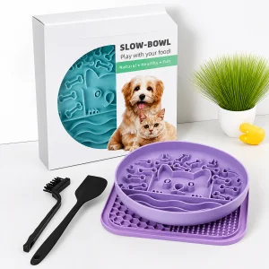 Cute Silicone Lick Mat Slow Feeder Bowl