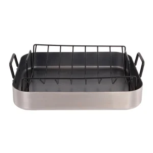 Home Use Nonstick Large Turkey Roaster Pan Turkey Roasting Pan with Nonstick Stainless Steel Rack