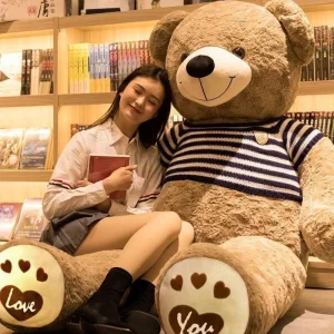 Teddy Bear Plush Toy Hugging Bear Big Bear Doll Girlfriend Birthday Valentine's Day Gift Large Size Polyester Washed Stress