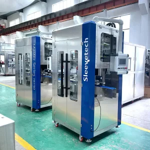 Automatic PVC Labels Shrink Sleeve Wrapping Labeling Machine For Plastic Bottle Round Bottle