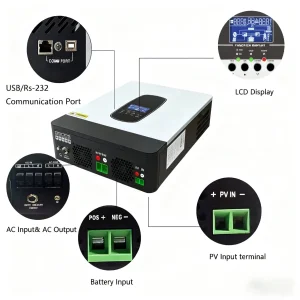 Inversor solar híbrido Deye Growatt Huawei