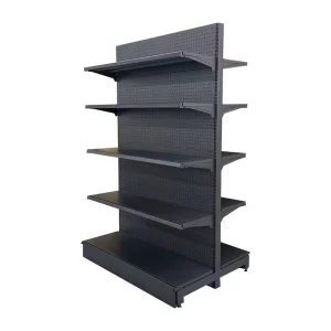 OEM Shopping Mall Commercial Shelving Metal Grocery Store Shelving Metal Gondola Racks Custom Steel Retail Display Racks