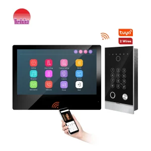 Fingerprint Keypad Station with Smart Monitor for 2 Wire Bus System