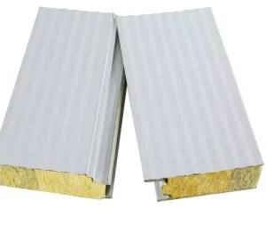 Export Modern Steel Rock Wool Sandwich Board Fire Resistant Water Resistant Eco-Friendly Features Metal Construction for