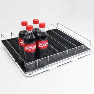 Gravity Roller Shelves Plastic Rollers Customizable Size Display