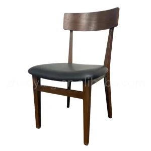Small Size Wood Grain Color Frame Chair PU Cover