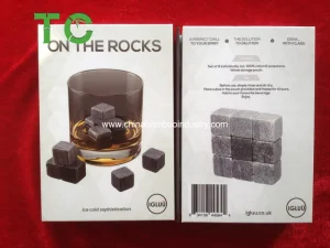 Natural Soapstone Whisky Stone Set