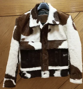 Premium Handmade Women's Cowhide Leather Woven Windbreaker Jacket Geometric Pattern Crystal Decoration Breathable Design Nylon