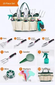 Lightweight Aluminum Rake Trowel Secateurs Agricultural Garden Hand Tool