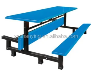 The Popular Design 8 Seats Fiber Glass School Canteen Dinning Table