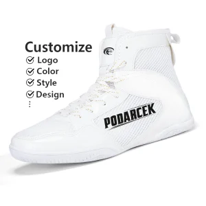 Factory Custom OEM Most Popular Cheap Professional Mesh Lightweight High Top Wrestling Shoes