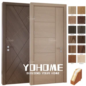 European Latest Design Wood Quality Interior Acoustic Soundproof Fireproof Apartment Hotel Guest Room Door