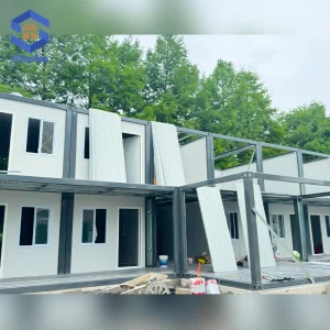 Dormitorio Prefabricado 20FT Todo Clima Contenedor Aislado Cabaña Costera para Alojamiento en Resort de Clima Extremo