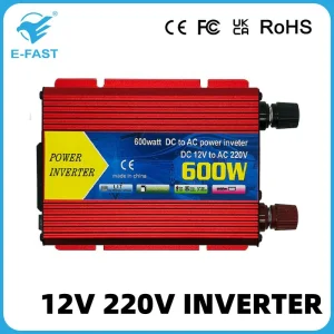 New 2024 Full Power 200watt DC to AC Car Truck Battery Converter Inverter 12V to 220V Solar Power Inverter Emergency Inverter