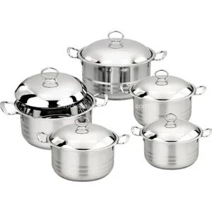 10PCS China Big Quality Heavy Duty Sets Wholesale Pots Stainless Steel Cookware Set