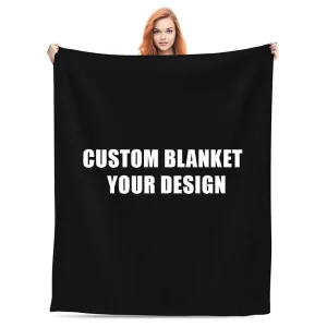 Logo Print Fleece Blanket