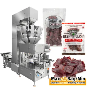 Automatic Doypack Packing Machine Dried Meat Beef Jerky Premade Pouch Packing Machine