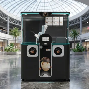 24H Supply Robotic Arm Coffee Barista Latte Print Automatic Coffee Vending Machine