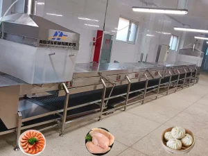Fully Automatic Tunnel-Type Blanching and Steaming Machine; Continuous Cooking Line for Fruits, Vegetables and Fish Meat; Pre-Packaged Ready-to-Eat Food Equipme
