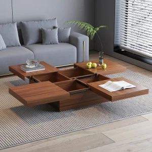 Space Saving Multifunctional Storage Drawer Coffee Table