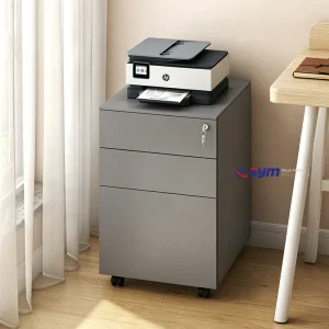 Smooth Rolling 3 Drawer Steel Mobile Pedestal