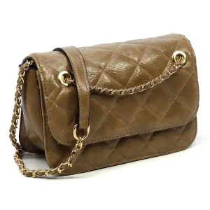 Quilted Crossbody Bag in Vegan Leather