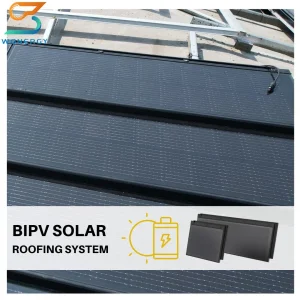 Double Glass Facade Decorative Roof Panel 87watts Per Sheets BIPV Solar Panel for Building