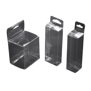 Eco Recycled Plastic Gift Box transparent Sustainable Craft Packaging &le;$0.14 (Low MOQ 500pcs, Custom Logo)"