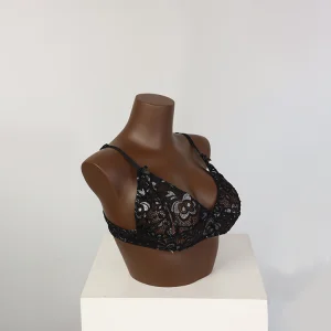 Big Breast Vivid Upper Half Body Bust Headless Fiberglass Woman Display Gold Female Torso Mannequin