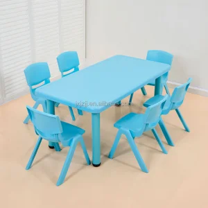 School Plastic Colorful Table And Chair Children Furniture Sets Kindergarten Nursery School Classroom Tables And Chairs