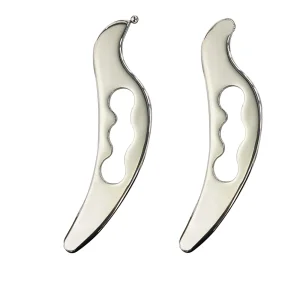 Private Label Gua Sha Stainless Steel Massage Tool Facial Scraping Guasha Metal Gua Sha Board