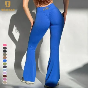 Women's High Waist Butt Scrunch Soft Tall Long Palazzo Flare Yoga Pants Bootcut Leggings