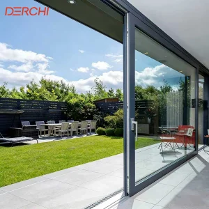 DERCHI Heavy-Duty Modern Energy Efficient Sliding Doors External Double Glass Slide Patio Doors And Windows For Home