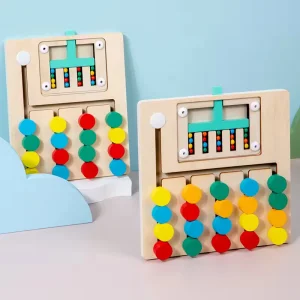 Wooden Slide Puzzle Shape Matching Toys