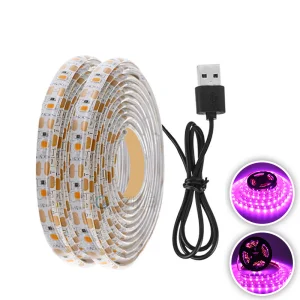 Usb 5v Led Grow Light Full Spectrum Led Strip Waterproof 2835 Chip Led Phyto Lamp Pink Led Tape Plant Grow Growth Lights
