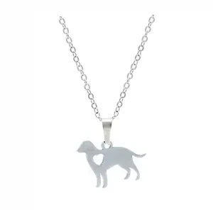 Modernistic Cat Silhouette Pet Pendant Necklace