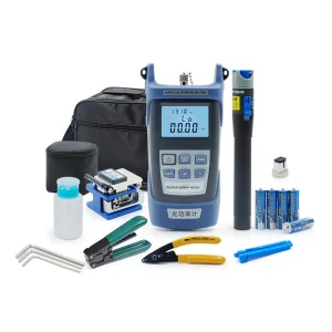 FTTH Fiber Optic Tool Kit INFICOMO KLS-01 with FC-6S Cleaver Visual Fault Locator Alcohol Bottle More 36 Month Warranty
