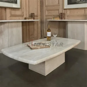 Travertine Console Table