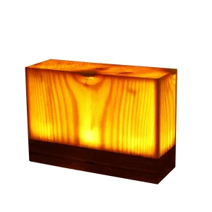 Natural Solid Wood Table Mood LED Lamp Bar or Coffee Shop Use