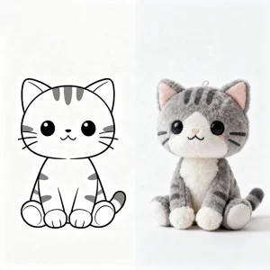 New Design AI Smart Interactive Embroidered Soft PP Cotton Plush Cat Toys with Custom Color ODM for Kids