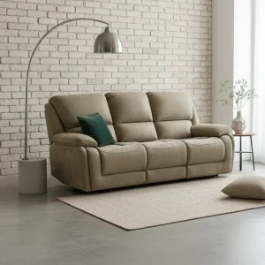 Sofá Recliner Manual de Couro