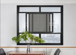 Marcos de Ventanas de Aluminio Deslizantes Negros Ventanas de Cristal Deslizantes