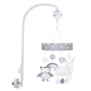 Sensory Development Rotating Arm and Detachable Plush Toys Musical Crib Mobile Toys