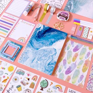 2023 Hot Selling Scrapbook Sticker Airplane Box Pack Children's Full Set Diary Stationery Budget Manual Ledger DIY Journal Set