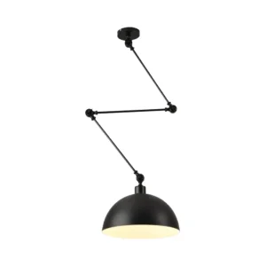 SIMIG Iron Swing Arm Pendant Light for Bedroom Hotel Adjustable Ceiling Industrial Hanging Lamp Vintage Rustic Farmhouse